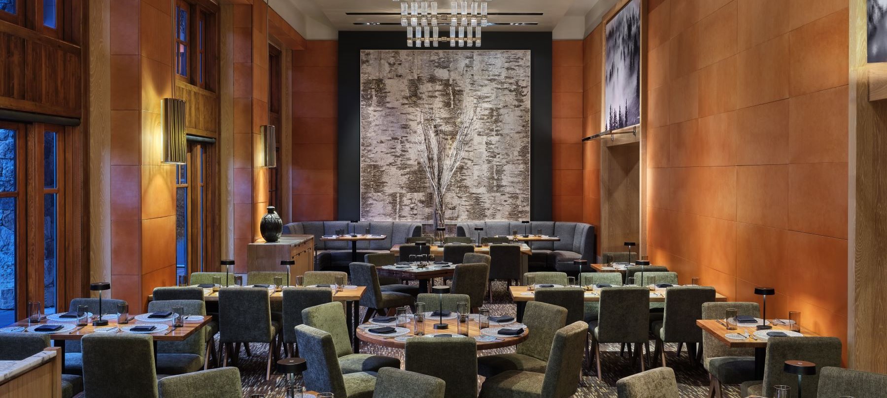 Tables and chairs that are in the WYLD dining room