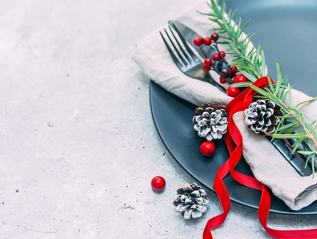 Christmas Dinner place setting